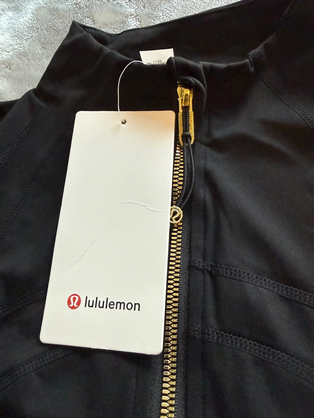 lululemon athletica Black Track Jacket & Joggers with Gold Zippers
